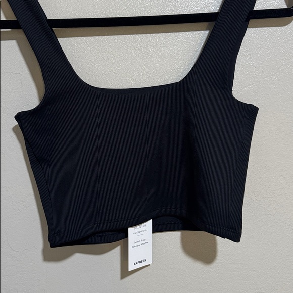 Express Black Ribbed Tank Top size small - Picture 3 of 8